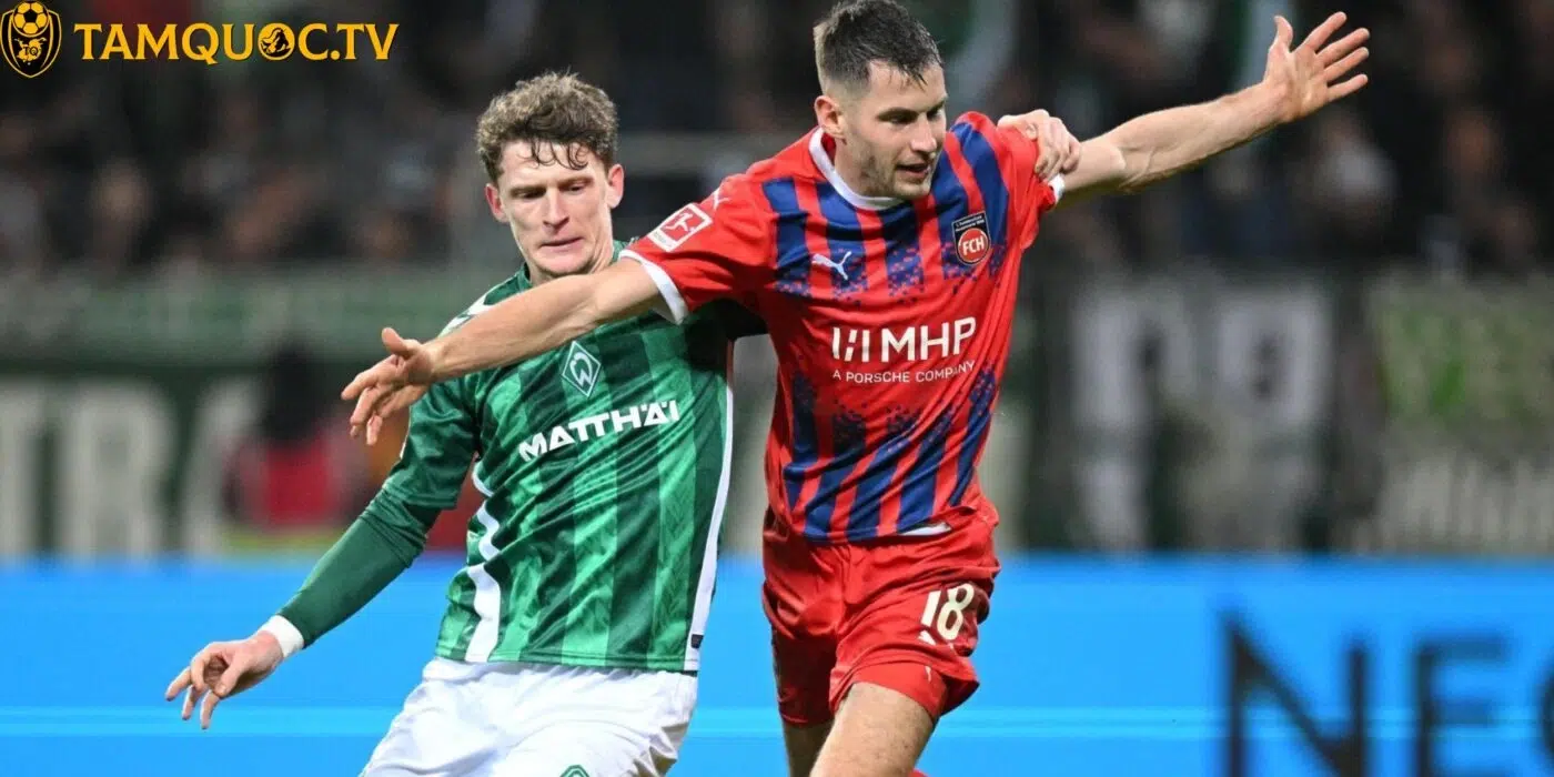 Heidenheim được đánh giá cao hơn Werder Bremen nhờ lịch sử đối đầu
